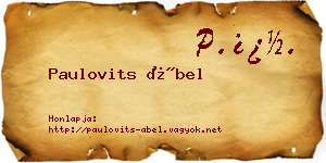 Paulovits Ábel névjegykártya
